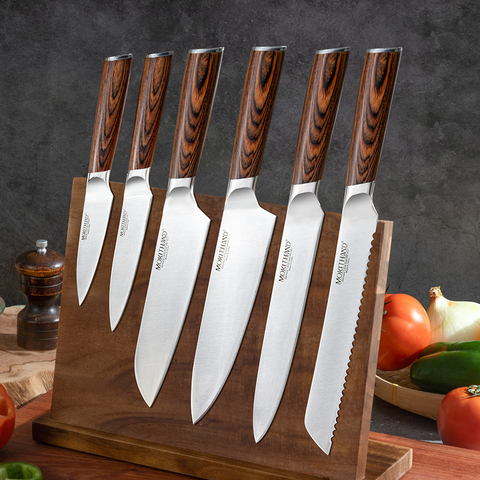 Cuchillo de cocina japonés, juego de cuchillos de Chef profesional de Alemania, acero al carbono, Santoku, cuchillo de pan para cocinar, 1,4116 ► Foto 1/6