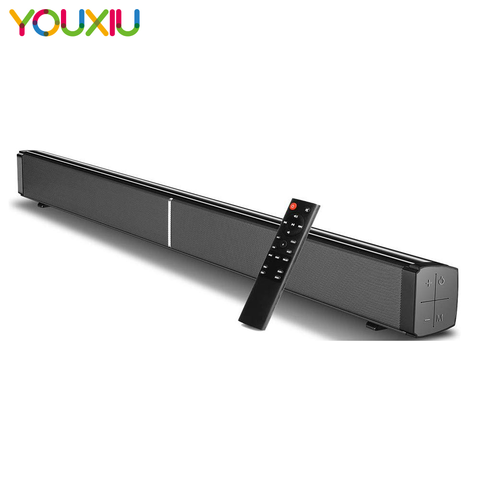 YOUXIU-Barra de sonido para cine en casa, Altavoz Bluetooth 2,0 para TV, con soporte óptico AUX Coaxial, Subwoofer, 40W ► Foto 1/6