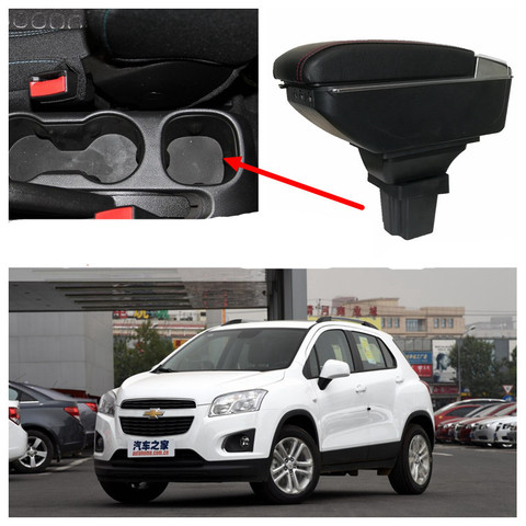 Caja de almacenamiento para Chevrolet Trax Tracker / Trax 2013-2017 apoyabrazos centro consola giratorio 2014 2015 2016 ► Foto 1/6