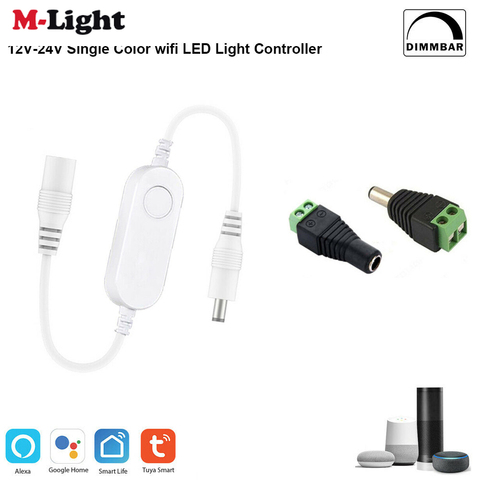 Tuya Mini monocromo atenuador wifi controlador Led regulable 5050 luces de tira de controlador de vida inteligente App interruptor para Echo de Google ► Foto 1/6