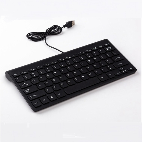 Miniteclado ergonómico portátil para juegos de ordenador, teclado con Cable USB ultrafino, pequeño, para jugadores, PC, portátil, Mac ► Foto 1/6