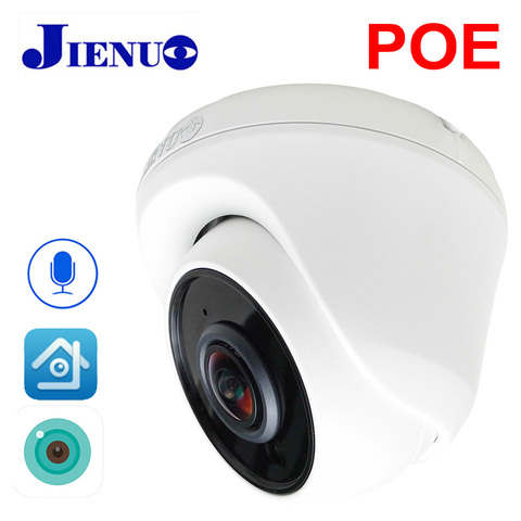 Xmeye-cámara POE IP 1080P, lente panorámica de ojo de pez, vigilancia de seguridad Cctv, micrófono incorporado, LED infrarrojo Icsee JIENUO ► Foto 1/6