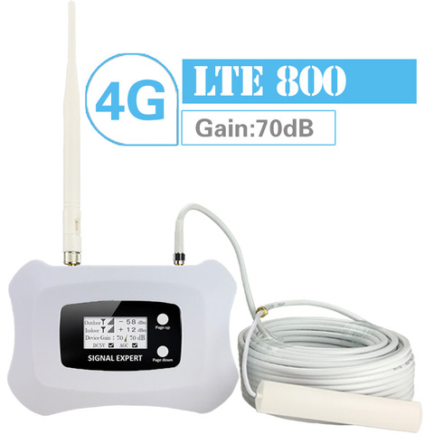 Repeatnet 4G LTE 800 repetidor de señal de banda de 20 rápido 4G Red 800 MHz amplificador de señal móvil 70dB ganar pantalla LCD de 4G Kit amplificador ► Foto 1/6