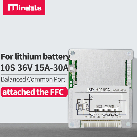 Placa de protección de batería de iones de litio 10S BMS PCM, 36V, aerotabla 18650, protección de carga y descarga de polímero BMS ► Foto 1/6