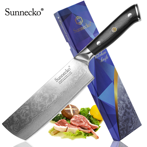 SUNNECKO-cuchillo de cocina de 7 pulgadas, cuchilla de acero VG10 japonesa, cuchilla de cocina, cuchilla de corte afilado, mango G10 para herramientas de cocina de Chef ► Foto 1/6