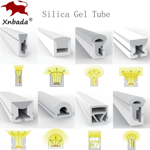 Tira Flexible de luz de Gel de sílice, tubo de lámpara suave impermeable IP67, WS2811 WS2812B WS2813 WS2815 5050 LED neón ► Foto 1/6