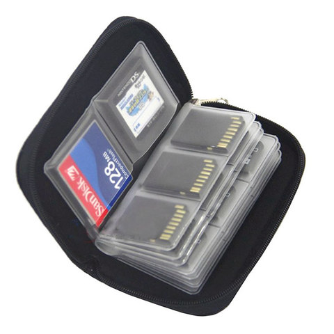 Bolsa de almacenamiento para tarjeta de memoria, porta maletas, BILLETERA, 22 ranuras para CF/SD/Micro SD/SDHC/MS/juego de DS, accesorios, caja para tarjetas de memoria ► Foto 1/3
