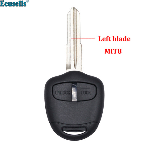 Reemplazo de 2 botones de control remoto clave shell para Mitsubishi L200 Montero Pajero Shogun Triton cuchilla izquierda MIT8 sin cortar ► Foto 1/5