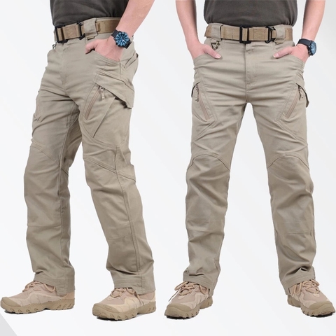 Pantalones tácticos militares de ciudad para hombre, pantalones militares de combate SWAT, muchos bolsillos, resistentes al agua, resistentes al desgaste, Cargo informal ► Foto 1/6