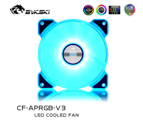 Bykski-ventilador de refrigeración RGB ajustable, carcasa de Pc de 120mm, ventilador silencioso, Enfriador de radiador de ordenador, luz LED de 12v, disipador térmico silencioso ► Foto 1/6