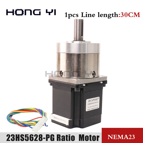 Usongshine 4-lead Nema23 Motor paso a paso 57 motor engranaje de extrusión paso a paso relación Motor 3,6: 1 caja de cambios planetaria Nema 23 23HS5628 ► Foto 1/6