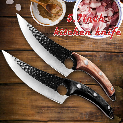 Cuchillo para deshuesar de acero inoxidable para Chef, cuchillo para matar peces, cuchillo de carnicero, cocina al aire libre, cuchillo de carnicero ► Foto 1/6