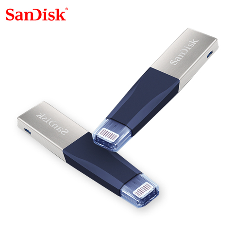 Sandisk-unidad Flash USB 100% para iPhone, iPad, iPod, pendrive de Metal, 3,0 GB, 32GB, 64GB, OTG, iXPAND 128 ► Foto 1/6