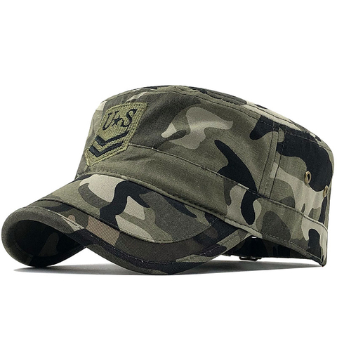 Gorra de béisbol de camuflaje para hombre, gorra plana de ejército táctico EEUU, Marines, Navy, camionero, gorra de huesos Snapback ► Foto 1/6