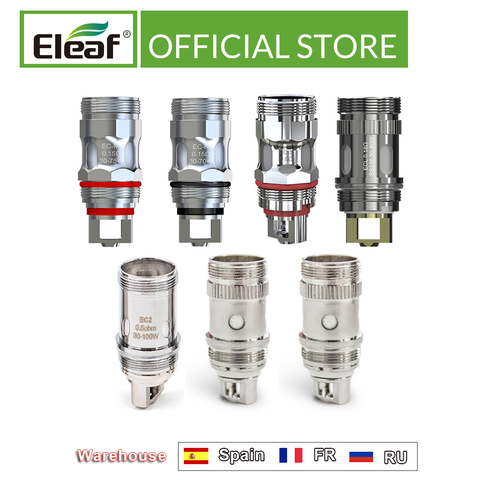 5/10 piezas Original Eleaf CE la EC-M/EC-S 0.3ohm/0.5ohm bobina sólo 2/sólo S/ melo 3 bobina iJust2 EC cabeza cigarrillo electrónico ► Foto 1/6