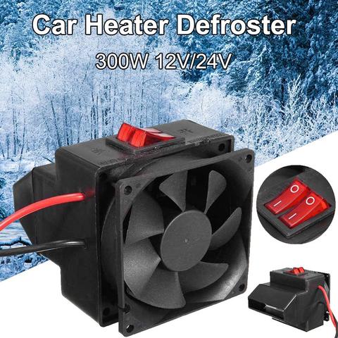 Calentador de aire eléctrico portátil para coche, ventilador de invierno de 12/24V y 300W, desempañador de parabrisas, envío directo ► Foto 1/6