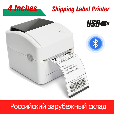 Impresora de etiquetas térmica de 4 pulgadas, máquina de impresión de códigos QR, Adhesivo de código de barras por Bluetooth, ancho de papel de 152 mm/s, 40-110mm, Windows Mac ► Foto 1/6