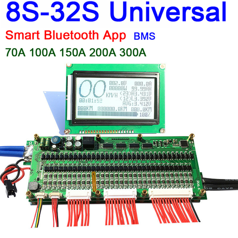 Lifepo4-Batería Inteligente de litio, Placa de protección bms con Bluetooth, 10S, 12S, 13S, 14S, 16S, 20S, 22S, 24S, 8S a 32S, 100A, 200A, 300A ► Foto 1/6