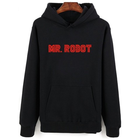 Sudadera con capucha para hombre y mujer, con estampado de letras Retro, ropa para parte superior masculina, estilo Harajuku, de otoño, nueva Mr Robot ► Foto 1/6