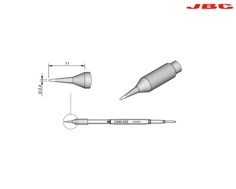 Puntas de pistola para soldar especializados reemplazable adaptador para JBC T245-A manejar C245 serie C245-030 C245-937 C245-107 C245-029 ► Foto 1/2