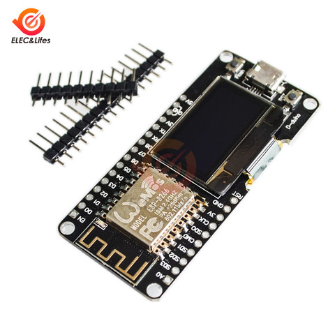 Para Wemos NodeMCU ESP8266 ESP-12F OLED de 0,96 pulgadas pantalla módulo inalámbrico WIFI CP2102 Placa de desarrollo Micro USB de entrada ► Foto 1/6