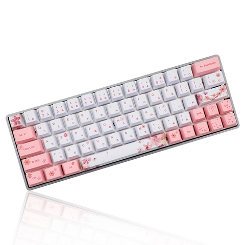 Tinte Subbed Japón carácter PBT Keycap 73 teclas OEM perfil clave tapa para MX Switches dz60/GK64/Annie /poker teclado Sakura teclas ► Foto 1/6