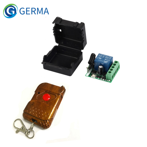 GERMA-Interruptor de Control remoto inalámbrico Universal RF, 433Mhz, cc 12V 10A 1CH, módulo receptor por relé y controles remotos de 433,92 Mhz ► Foto 1/6