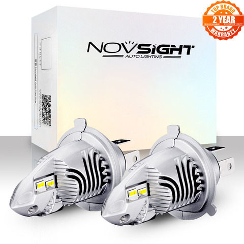 NOVSIGHT-bombilla de faros delanteros de coche, luz Led H4 HB2 Hi/Lo Mini para coche, diseño 1:1, 70W, 12V, 9003 K, accesorios para automóviles, bombillas Led blancas ► Foto 1/6