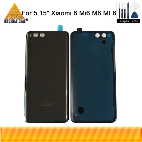 Axisinternacional-cubierta de batería de cerámica Original para Xiaomi 6 Mi6 M6 Mi 6, carcasa trasera de batería con pegatina adhesiva 3M ► Foto 1/6