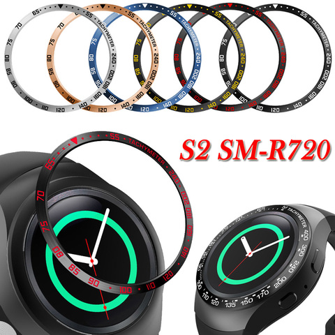 Funda de protección antiarañazos para reloj Samsung Gear S2 SM-R720, funda con anillo de bisel, cubierta adhesiva ► Foto 1/5