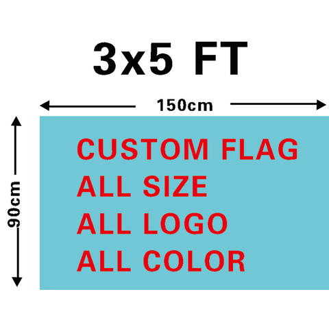 Logotipo personalizado de 3x5 pies, Banner publicitario promocional, venta al por mayor, envío rápido, 48h ► Foto 1/1