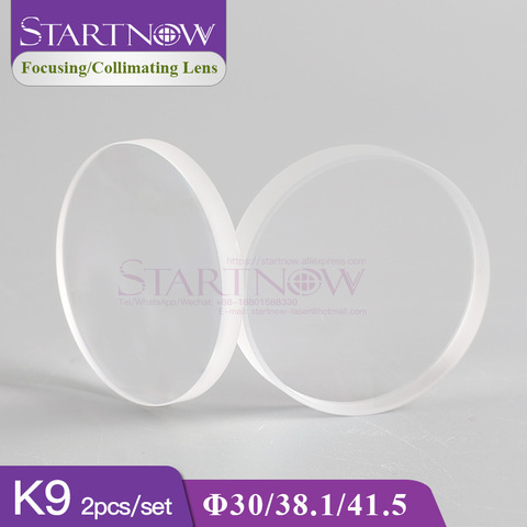 Startnow-2 unids/set de lentes de colimador láser de vidrio 30 D38.1 41,5mm K9 1064nm para equipo de soldadura mecánica de fibra, lente de enfoque principal ► Foto 1/6