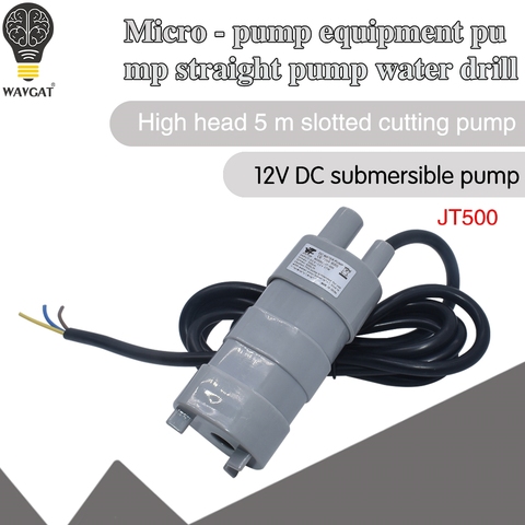 Bomba de agua sumergible CC, 12V, 600l/H, Micro Motor de tres cables, con adaptador ► Foto 1/6