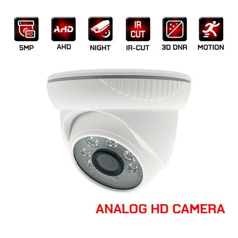 Cámara analógica hd de 1080P, 4MP, 5MP, vídeo cctv, vigilancia de seguridad en interiores, cámara ahd para el hogar, visión nocturna infrarroja ► Foto 1/6