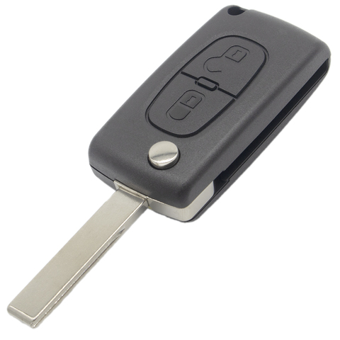 WhatsKey 2/3 botón Flip carcasa de la llave a distancia del coche caso de la cubierta para Peugeot Partner 206, 207, 307, 308, 407 para Citroen C3 C4 C5 ► Foto 1/5