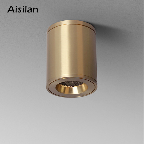 Aisilan-luz descendente LED hecha con cobre, panal de abeja, antideslumbrante, gran reproducción de color, 93, luz redonda mejorada ► Foto 1/6