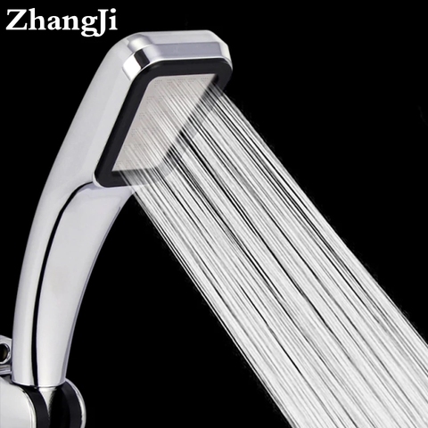 ZhangJi gran venta cabezal de ducha de 300 orificios Flujo de ahorro de agua con boquilla de alta presión ABS cromado + 1 unidad esponja de bola de baño grande ► Foto 1/6