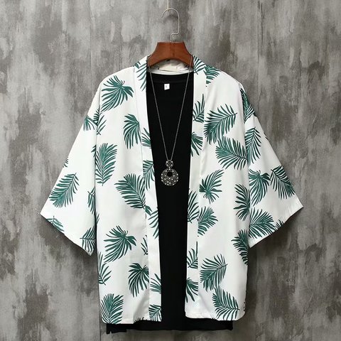 Kimono Retro japonés para hombre y mujer, cárdigan, camisa informal Yukata Haori, abrigo fino, Tops, abrigo protector solar, Tops de playa ► Foto 1/6