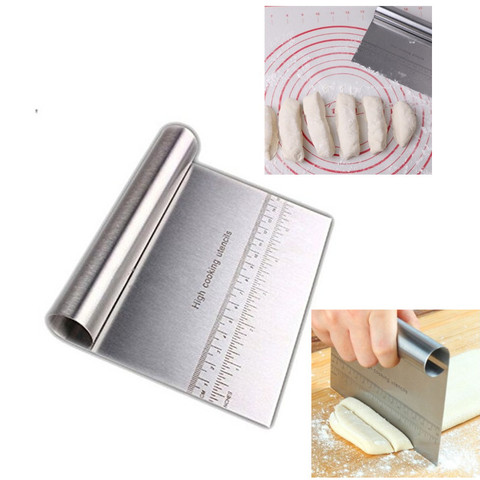 De acero inoxidable de Pastry Cutter helicóptero hornear pastel crema espátula de cocina Pizza espátula para masa de pan de herramienta de cocina cuchillo ► Foto 1/6