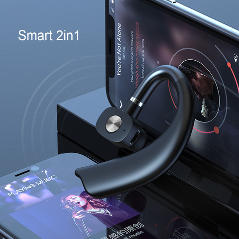 KEBIDU-auriculares inalámbricos con Bluetooth para coche, audífonos manos libres con micrófono para negocios, para iPhone, Xiaomi, Samsung, PK V9 ► Foto 1/6