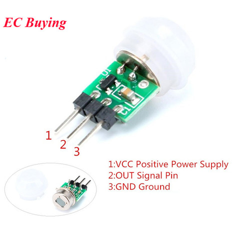 Sensor infrarrojo piroeléctrico de movimiento humano, módulo Detector automático de DC 2,7 a 12V, AM312, 10 Uds. ► Foto 1/5