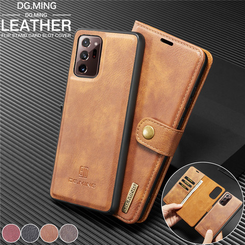 Magnetc-Funda de cuero para Samsung Galaxy Note 20 Ultra 10 Lite S20 FE S10 S9 S8 Plus A50 A70 A21S A51 A71, billetera para tarjetas ► Foto 1/6