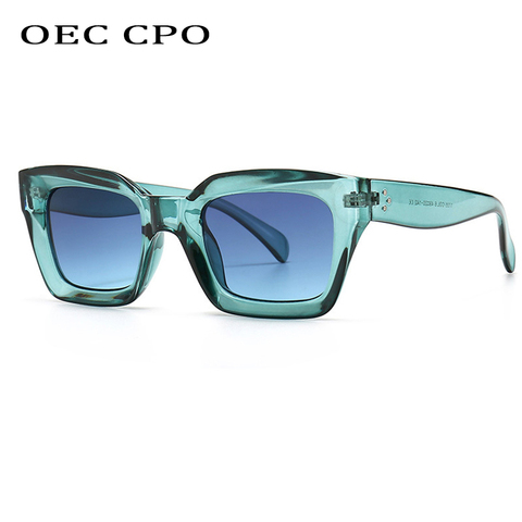 Genial colorido cuadrado gafas de sol de las mujeres los hombres nueva marca de diseño Vintage lentes de sol para dama único superior plano gafas tonos UV400 ► Foto 1/6
