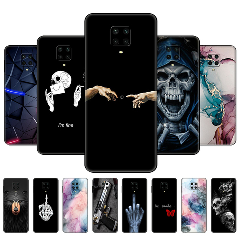 Funda suave para Xiaomi Redmi Note 9 S, funda del teléfono del silicona para Redmi Note 9 Pro, carcasa trasera de tpu negra ► Foto 1/6