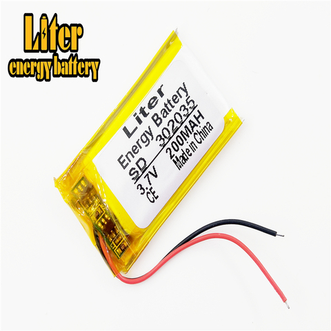 Pilas recargables de polímero de litio li-po li-ion 3,7 V 170mAh 302035 para Mp3 MP4 MP5 GPS pequeños juguetes Bluetooth Estéreo ► Foto 1/5