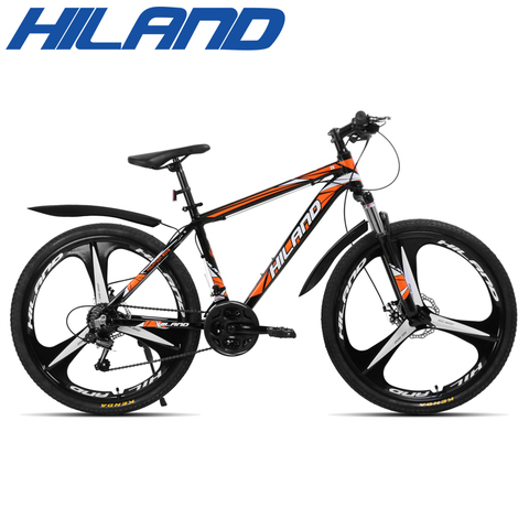 HILAND bicicleta de montaña Suspensión de 26 ''21 velocidades, freno de disco mecánico con cadenas TZ50 y TEC, neumáticos CTS ► Foto 1/5