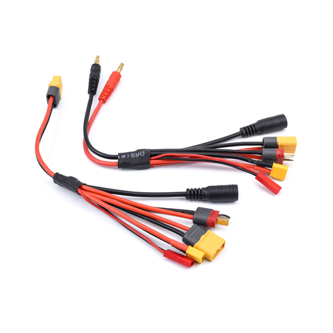 Cable adaptador de cargador para IMAX B6 ISDT RC Dron de carreras con visión en primera persona, enchufe Banana XT60 a 18awg XT60 XT30 DC5.5, 20cm 16AWG 4,0mm ► Foto 1/6