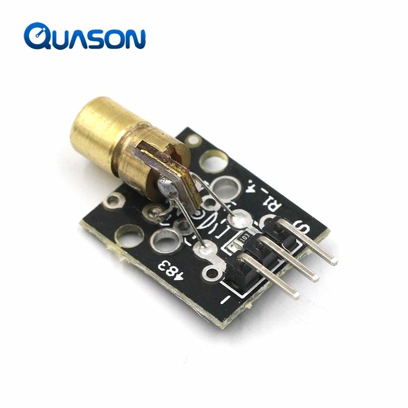 KY-008 650nm Módulo de sensor láser 6mm 5V 5mW rojo diodo láser punto cabeza de cobre para Arduino ► Foto 1/5