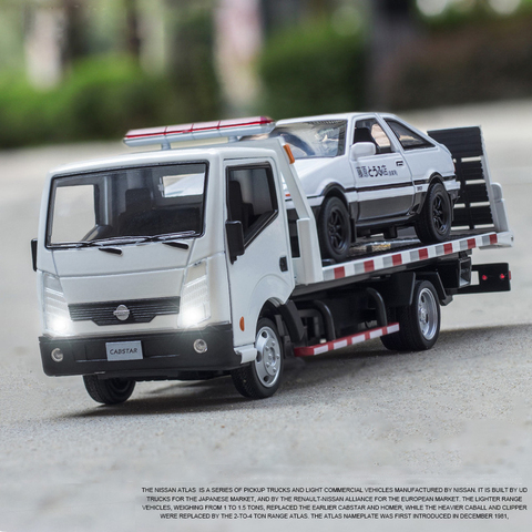 Remolque de aleación tipo furgoneta, modelo de camión de demolición de coche de simulación de metal, camión de juguete ligero y con sonido extraíble, 1/32 ► Foto 1/5