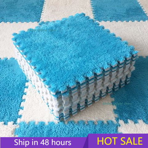 Alfombrilla de felpa suave para juegos de bebés, puzle de espuma Eva de 30x30x0,8 CM, 10 Uds. ► Foto 1/6